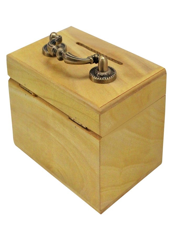 ات او اس 365 حصالة نقود خشبية عتيقة مصنوعة يدويًا من ITOS365 - صندوق توفير العملات المعدنية - حصالة على شكل خنزير - هدايا للأطفال والفتيات والفتيان والكبار - Image 3